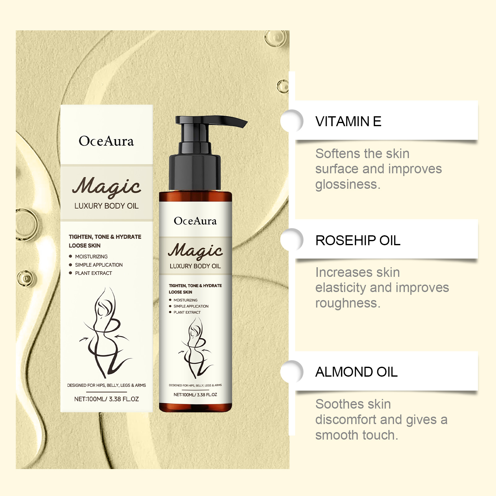 น้ำมันบำรุงผิวหรูหรา Magic Bod - Luxury Skincare Oil บทวิจารณ์และราคา