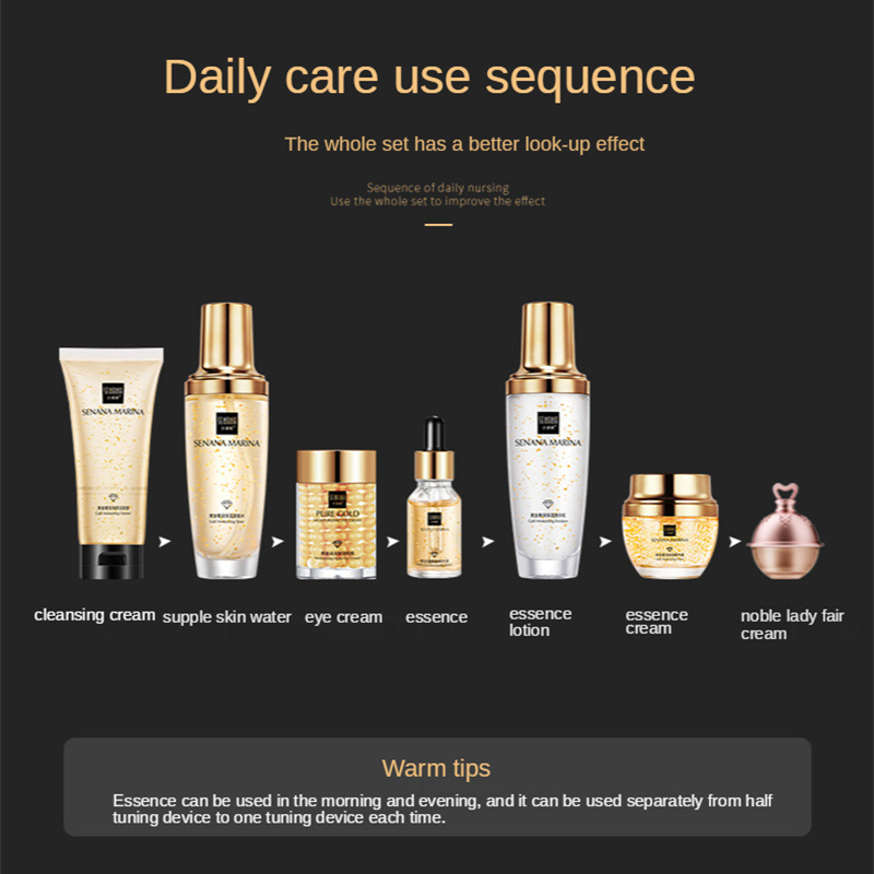 ผู้หญิง 24K Gold Skin Care ชุด - Luxury Skincare Cleanser บทวิจารณ์และราคา