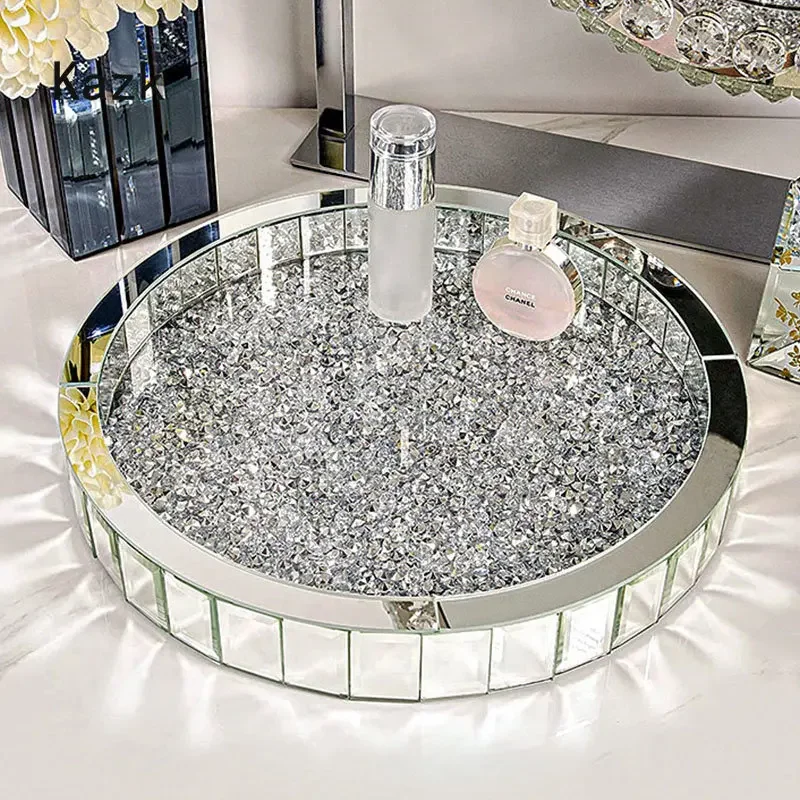 หรูหราเพชรฝังถาดเก็บแก้วตกแต่ง - Luxury Skincare Aesthetic บทวิจารณ์และราคา